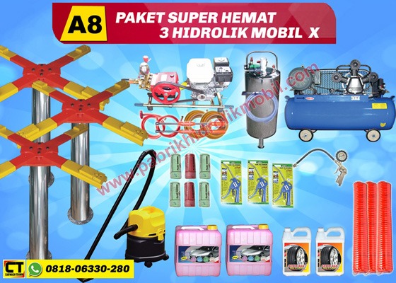 hidrolik cuci mobil, pabrik hidrolik, harga hidrolik mobil, paket usaha cuci mobil, alat cuci mobil